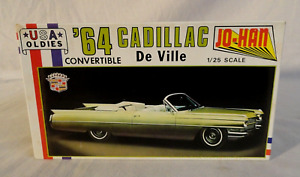 WOW! JOHAN 1964 CADILLAC DE VILLE CONVERTIBLE UNBUILT 1/25 VINTAGE MODEL CAR KIT