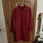 Gap Women’s Trench Coat Large Red Full Zip Button Closure Y2k