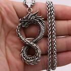 Goth Infinity Ouroboros Norse Dragon Necklace Pendant Gothic Accessories Amulet