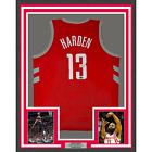 Framed Facsimile Autographed James Harden 33x42 Red Reprint Laser Auto Jersey