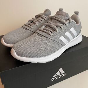 Adidas Women Size 7 Sneakers QT Racer 2.0 Gray Lightweight Laceup FY8312 New