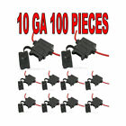 100 Pack 10 Gauge ATC Blade Fuse Holder Car Audio Automotive 12 Volt