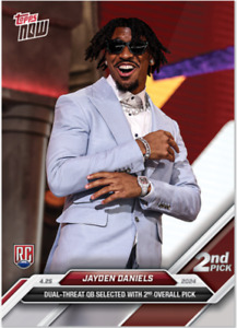 2024 Topps Now 2nd Overall Pick #D-2 Jayden Daniels RC Rookie PRESALE