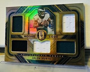 JALEN HURTS 2023 PANINI GOLD STANDARD MOTHER LOAD QUAD PATCHES  /299 ML-14