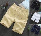 Men Casual Sport Shorts Chino Summer Beach Joggers Pants Twill Cotton Slim Fit