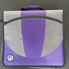 Case It The Dual 2 in 1 Dual Ring 101 Purple Binder Zipper Strap Pockets 3 Ring