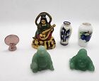 Lot Of 5 Asian Miniature 1:12 Dollhouse Decor Vases Buddha