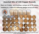 100 OUNCE LOT OF RANDOM DESIGNS - 1 OZ COPPER ROUNDS - BULLION - LIBERTY COPPER