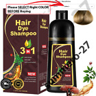 Hair Dye Shampoo 3 in 1 Hair Shampoo Instant Hair Dye Herbal Ingredients US Ship