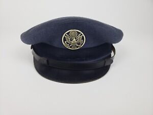 Vintage 1968 Vietnam US Army Wool Service Cap Hat Serge Blue Type II