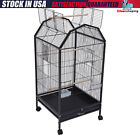New ListingBlack Large Bird Cage wit Rolling Stand Cockatiel Parakeet Finch Parrot Birdcage