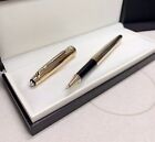 Luxury 163 Metal Series Wavy Gold Color 0.7mm nib Rollerball Pen No Box