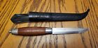 Vintage Frosts Mora Knife Made in Sweden Wood Handle With Sheath Nice !