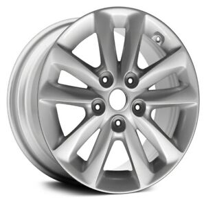 For Kia Forte 17 5 V-Spoke Silver 16x6.5 Alloy Factory Wheel Remanufactured