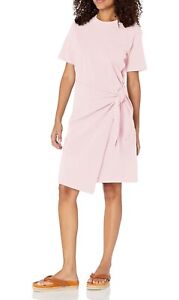 NWT Vince Pale Pink Short Sleeve Side Tie Dress size XL