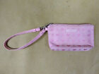 PINK STUFF Zippered Purse with Strap - 6.75 x 4 x 1.25 - Breast Cancer Ribbon