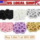 50PCS Artificial Flowers Silk Roses Heads Bulk for Wedding Party Decoration 2