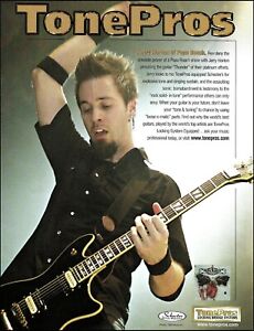 Papa Roach Jerry Horton Schecter Guitar with TonePros Locking Bridge ad print