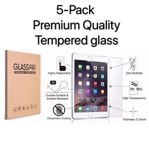 [5 Pack] Tempered GLASS Screen Protector for Apple iPad 6th Generation 2018