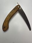 Vintage 15” Folding Saw Wood Handle Camping Backpacking Saw
