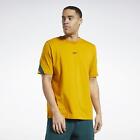 Reebok Men's Relaxed Fit Bright Ochre Gold Crewneck T Shirt Small