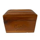Vintage Playing Card Holder Wood Storage Box Cedar Selma Ala Souvenior