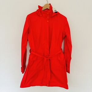 Patagonia Torrentshell Hooded Rain Red Trench Coat Size S