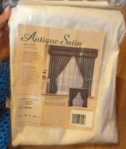 New ListingVintage New Antique Satin Oyster Color Drapery One Pair 48 X 84