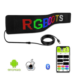 RGB Car LED Display Sign Soft Screen Foldable Bluetooth APP Programmable Board