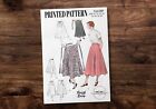 Butterick 5261 Vintage Sewing Pattern Misses Wrap Circle Skirt 1950s