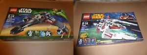 2 LEGO Star Wars SET 75018 75051 JEDI SCOUT JEK 14 STARFIGHTER NEW - Sealed