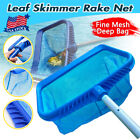 Heavy Duty Swimming Pool Deep Mesh Leaf Skimmer Net Rake Tub Pond Cleaning Tool