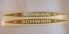 Vintage Schwinn Continental Decal Sticker Gold Pair Water Application 10.5 inch