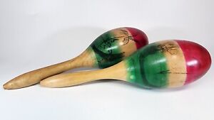 New ListingPercussion MMAR Tri-Color Wooden Mexican-Style Maracas, 2-Pack