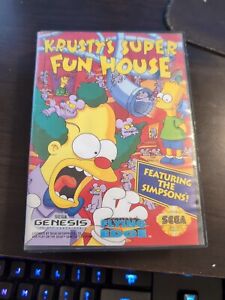 Krusty's Super Fun House Sega Genesis Complete with Manual The Simpsons