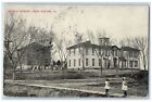 Coon Rapids Iowa IA Postcard Public School Building Exterior 1911 Antique Trees