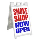 SMOKE SHOP NOW OPEN Signicade 24x36 Aframe Sidewalk Sign Banner Decal STORE VAPE
