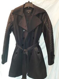NWOT Women's Size SMALL Black Belted Trench Coat by JONES NEW YORK