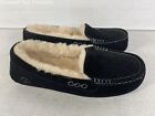 UGG Womens Ansley 1106878W Black Suede Round Toe Slip On Moccasin Shoes Size 7D