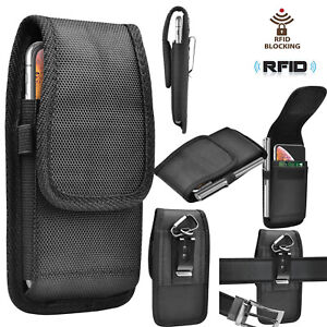 Luxury Oxford Wallet Holster Pouch Case with Belt Clip Loop For iphone Samsung