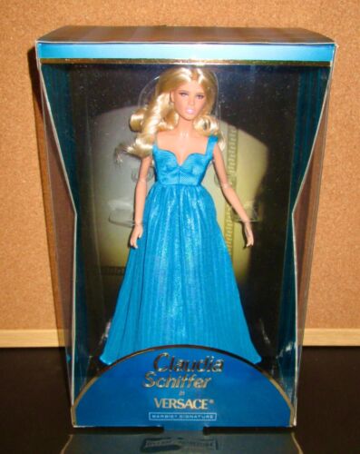 Platinum Label Barbie Supermodel Claudia Schiffer Doll in Versace Gown NRFB