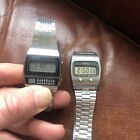 Rare Vintage Seiko LCD Digital Mens Watches C359 5000 Calculator & 0439 5007