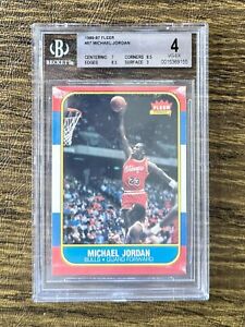1986 Fleer Michael Jordan Rookie Card RC #57 BGS 4 ***UNDER-GRADED***