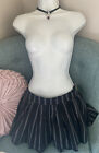 Vintage y2k black and white pin stripe pleated micro mini skirt by TRIPP Medium