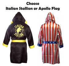 Adult Movie Rocky Balboa American Flag OR Italian Stallion Boxing Costume Robe