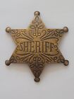Solid Brass Sheriff Star Filigree Badge Collectable Western Wild West Badge