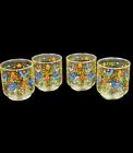 Set 4 Corning Ware Country Festival Libbey Juice Glasses 3 1/4” Tall 8 Oz