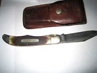 Vintage Schrade Walden Old Timer 1250T Folding Knife w/Leather Sheath