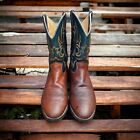 Justin Leather Boots Men's Brown 11.5D Round Toe Western Cowboy Ranch Rodeo PBR