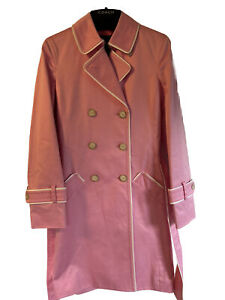 NEW Coach Pink Sateen Trench Coat Size XS. NWT. Bag Included.